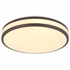 Luminaires Globo Lighting Betha Plafonnier LED Brun, Blanc, 1 lumière, Télécommandes, Changeur de couleurs* Éclairage Led