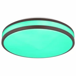 Luminaires Globo Lighting Betha Plafonnier LED Brun, Blanc, 1 lumière, Télécommandes, Changeur de couleurs* Éclairage Led