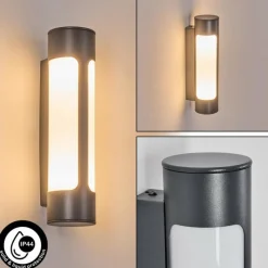 hofstein Biran Lampe murale d´extérieur, Applique murale LED Anthracite, 1 lumière