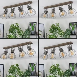 hofstein Bitterroot Plafonnier Gris, Écru, 4 lumières