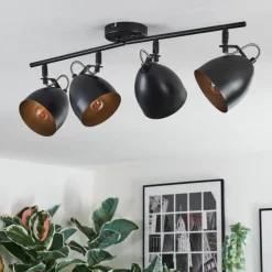 Lampes Dorées-hofstein Bjedstrup Plafonnier, Spot de plafond Noir, 4 lumières