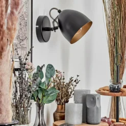 Lampes Dorées-hofstein Bjedstrup Spot de plafond, Applique murale, Spot mural Noir, 1 lumière