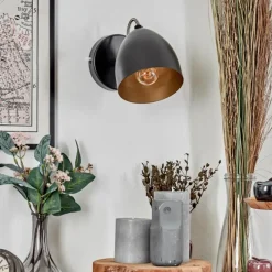 Lampes Dorées-hofstein Bjedstrup Spot de plafond, Applique murale, Spot mural Noir, 1 lumière