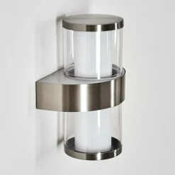 hofstein Blinneberg Luminaire extérieur, Lampe murale d´extérieur LED Nickel mat, 2 lumières