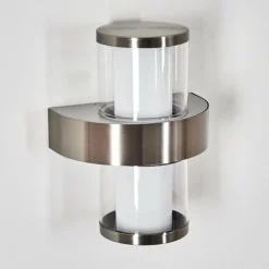 hofstein Blinneberg Luminaire extérieur, Lampe murale d´extérieur LED Nickel mat, 2 lumières