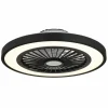 Luminaires Globo Lighting Blizzak Ventilateur de plafond lumineux LED Noir, 1 lumière, Télécommandes