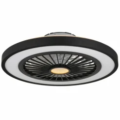 Luminaires Globo Lighting Blizzak Ventilateur de plafond lumineux LED Noir, 1 lumière, Télécommandes