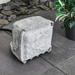 hofstein Bloc de prises électriques d'extérieur Tinú Noir, Pierre