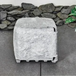 hofstein Bloc de prises électriques d'extérieur Tinú Noir, Pierre