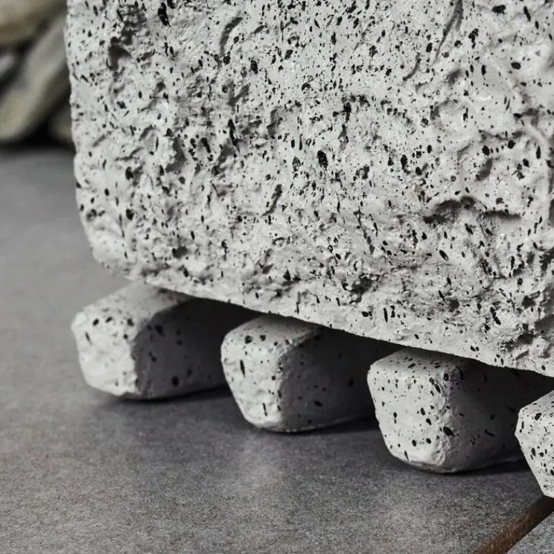 hofstein Bloc de prises électriques d'extérieur Tinú Noir, Pierre