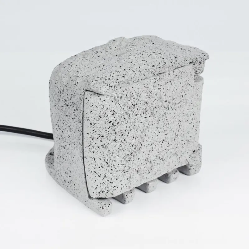 hofstein Bloc de prises électriques d'extérieur Tinú Noir, Pierre