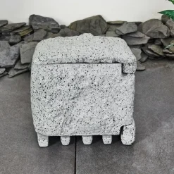 hofstein Bloc de prises électriques d'extérieur Tinú Noir, Pierre