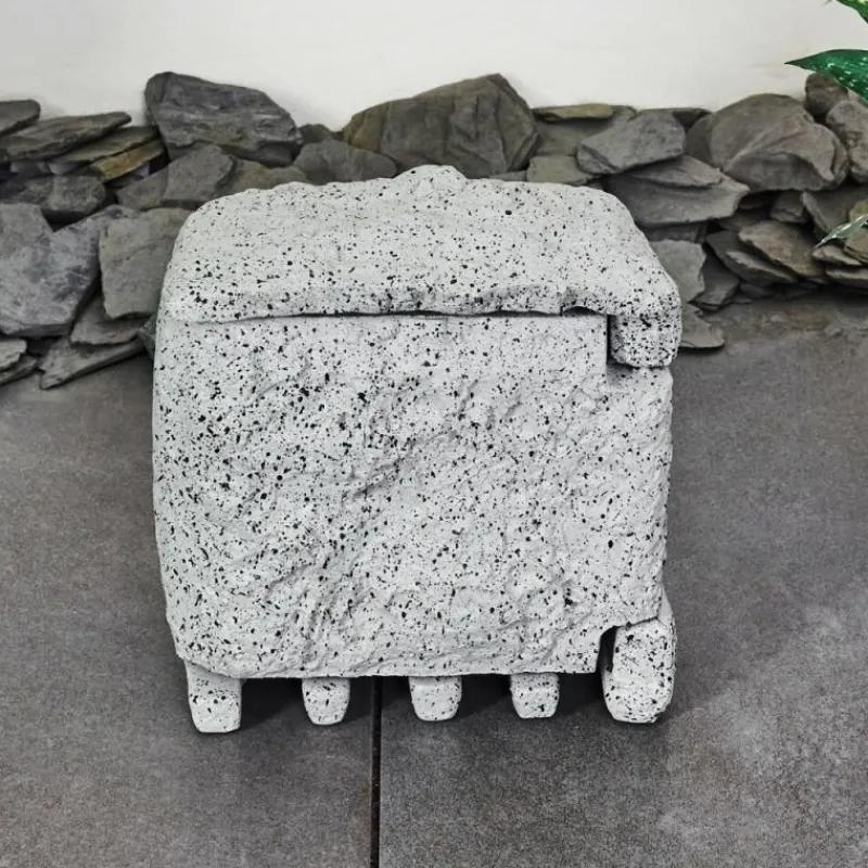 hofstein Bloc de prises électriques d'extérieur Tinú Noir, Pierre