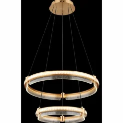 Lampes Dorées-Luminaires Globo Lighting Blondie Suspension LED Or, 1 lumière, Télécommandes