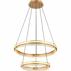 Lampes Dorées-Luminaires Globo Lighting Blondie Suspension LED Or, 1 lumière, Télécommandes