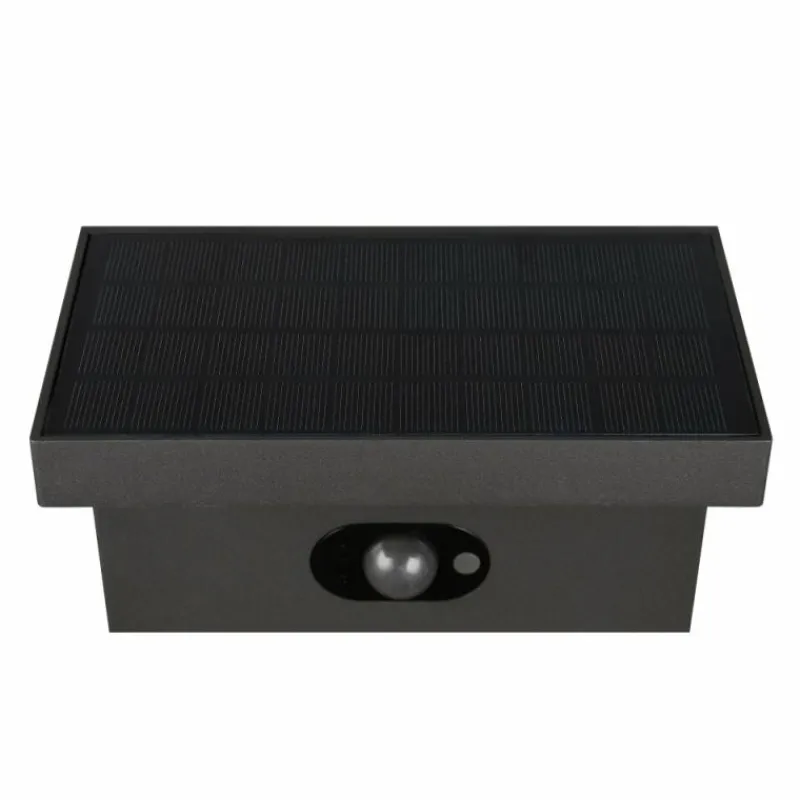 Luminaires Trio Blyde Lampadaire d'extérieur LED Anthracite, 1 lumière, Détecteur de mouvement