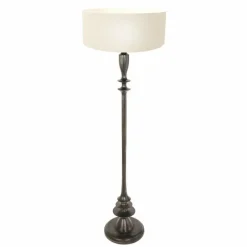 Lampes En Tissu-Luminaires Steinhauer Bois Lampadaire Noir, 1 lumière