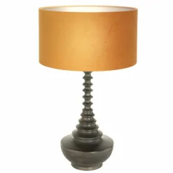 Lampes En Tissu-Luminaires Steinhauer Bois Lampe à poser Noir, 1 lumière