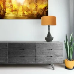 Lampes En Tissu-Luminaires Steinhauer Bois Lampe à poser Noir, 1 lumière