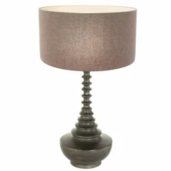 Lampes En Tissu-Luminaires Steinhauer Bois Lampe à poser Noir, 1 lumière