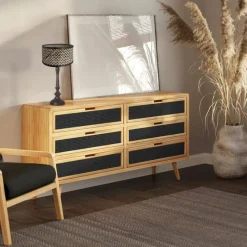 Luminaires Steinhauer Bois Lampe à poser Noir, 1 lumière* Lampes À Poser