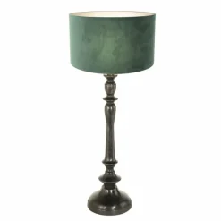 Lampes En Tissu-Luminaires Steinhauer Bois Lampe à poser Noir, 1 lumière