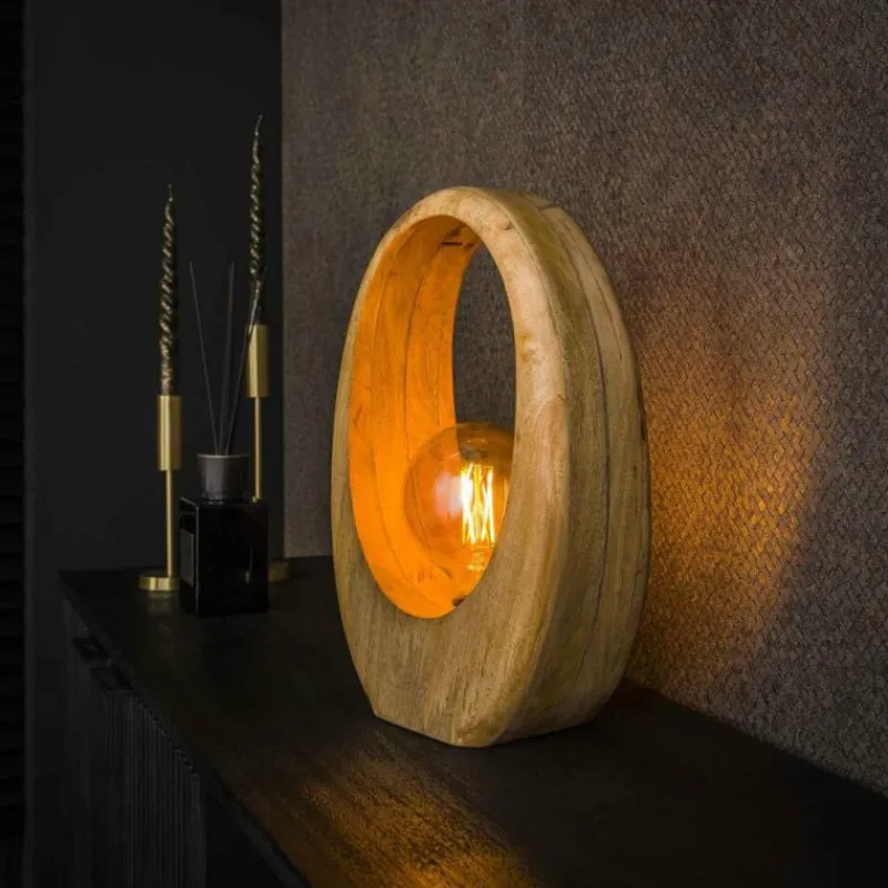 Lampes En Bois-hofstein Boleiros Lampe à poser Écru, 1 lumière
