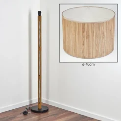 Luminaires Scandinaves-hofstein Bongal Lampadaire Brun, Écru, Noir, 1 lumière