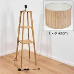 Luminaires Scandinaves-hofstein Bongal Lampadaire Écru, 1 lumière