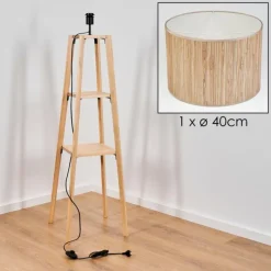 Luminaires Scandinaves-hofstein Bongal Lampadaire Écru, 1 lumière