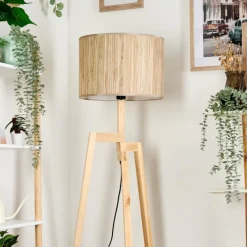 Luminaires Scandinaves-hofstein Bongal Lampadaire Écru, 1 lumière