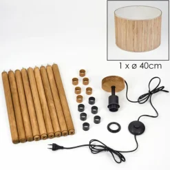 Luminaires Scandinaves-hofstein Bongal Lampadaire Écru, 1 lumière