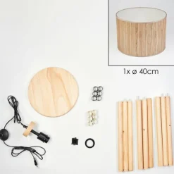 Luminaires Scandinaves-hofstein Bongal Lampadaire Écru, 1 lumière