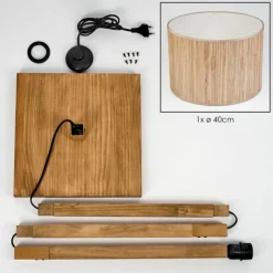 Luminaires Scandinaves-hofstein Bongal Lampadaire Écru, 1 lumière