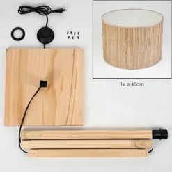 Luminaires Scandinaves-hofstein Bongal Lampadaire Écru, 1 lumière