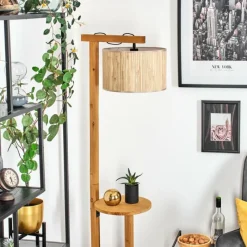 Luminaires Scandinaves-hofstein Bongal Lampadaire Écru, Noir, 1 lumière