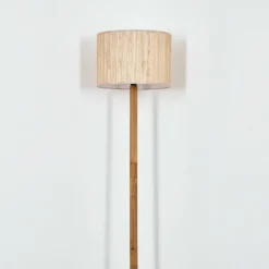 Luminaires Scandinaves-hofstein Bongal Lampadaire Écru, Noir, 1 lumière