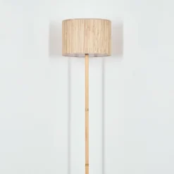 Luminaires Scandinaves-hofstein Bongal Lampadaire Écru, Noir, 1 lumière