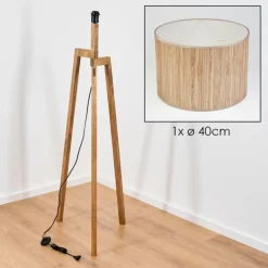 hofstein Bongal Lampadaire, Liseuse Écru, 1 lumière