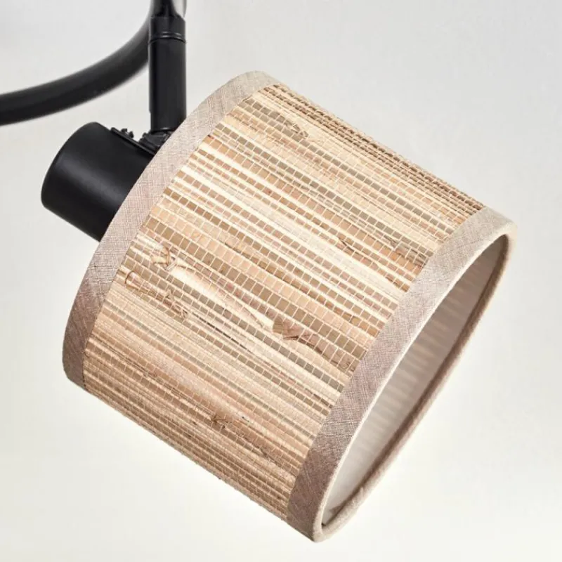 Lampes En Tissu-hofstein Bongal Plafonnier Noir, 3 lumières