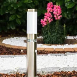 hofstein Borne d'éclairage Avize Acier inoxydable, 1 lumière, Détecteur de mouvement