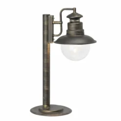 Luminaires Rustiques-Luminaires Brilliant Borne d'éclairage Brilliant Artu Noir, 1 lumière