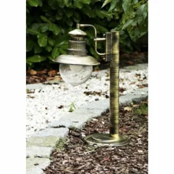 Luminaires Rustiques-hofstein Borne d'éclairage Brilliant Artu Or, Laiton, Noir, 1 lumière