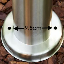 hofstein Borne d'éclairage Caserta Acier inoxydable, 1 lumière, Détecteur de mouvement