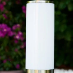 hofstein Borne d'éclairage Caserta Acier inoxydable, 1 lumière, Détecteur de mouvement