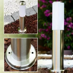 hofstein Borne d'éclairage Caserta Acier inoxydable, 1 lumière