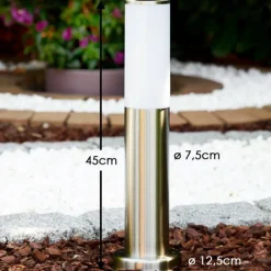 hofstein Borne d'éclairage Caserta Acier inoxydable, 1 lumière