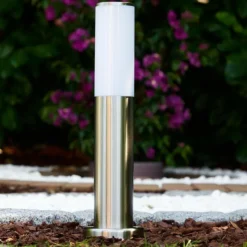 hofstein Borne d'éclairage Caserta Acier inoxydable, 1 lumière