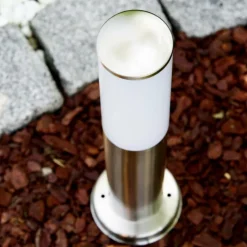 hofstein Borne d'éclairage Caserta Acier inoxydable, 1 lumière