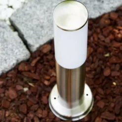 hofstein Borne d'éclairage Caserta Acier inoxydable, 1 lumière